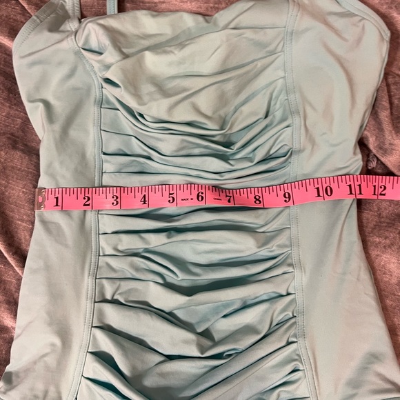 Blue Ruched tummy control Calvin Klein swim / bathing suit size 6 - Picture 10 of 16